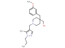 {4-(3-methoxybenzyl)-1-[(5-methyl-1-propyl-1H-pyrazol-4-yl)methyl]-4-piperidinyl}methanol