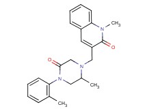1-methyl-3-{[2-methyl-4-(2-methylphenyl)-5-oxo-1-piperazinyl]methyl}-2(1H)-quinolinone