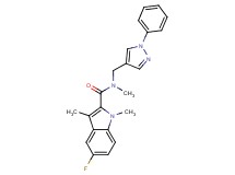 5-fluoro-N,1,3-trimethyl-N-[(1-phenyl-1H-pyrazol-4-yl)methyl]-1H-indole-2-carboxamide