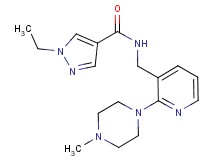 1-ethyl-N-{[2-(4-methyl-1-piperazinyl)-3-pyridinyl]methyl}-1H-pyrazole-4-carboxamide