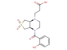 3-[(4aR*,7aS*)-4-(2-hydroxybenzoyl)-6,6-dioxidohexahydrothieno[3,4-b]pyrazin-1(2H)-yl]propanoic acid