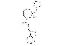 4-[3-(1H-benzimidazol-1-yl)propanoyl]-6-(pyrrolidin-1-ylmethyl)-1,4-oxazepan-6-ol