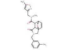 (3aR*,6S*)-N-methyl-2-(3-methylbenzyl)-N-[(5-methylisoxazol-3-yl)methyl]-1-oxo-1,2,3,6,7,7a-hexahydro-3a,6-epoxyisoindole-7-carboxamide