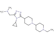 1-[4-cyclopropyl-5-(1'-ethyl-1,4'-bipiperidin-4-yl)-4H-1,2,4-triazol-3-yl]-N,N-dimethylmethanamine