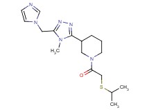 3-[5-(1H-imidazol-1-ylmethyl)-4-methyl-4H-1,2,4-triazol-3-yl]-1-[(isopropylthio)acetyl]piperidine