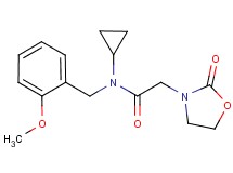 N-cyclopropyl-N-(2-methoxybenzyl)-2-(2-oxo-1,3-oxazolidin-3-yl)acetamide