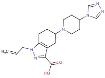 1-allyl-5-[4-(4H-1,2,4-triazol-4-yl)piperidin-1-yl]-4,5,6,7-tetrahydro-1H-indazole-3-carboxylic acid
