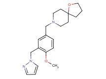 8-[4-methoxy-3-(1H-pyrazol-1-ylmethyl)benzyl]-1-oxa-8-azaspiro[4.5]decane