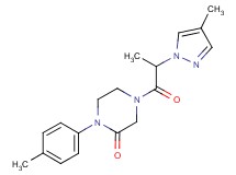 1-(4-methylphenyl)-4-[2-(4-methyl-1H-pyrazol-1-yl)propanoyl]-2-piperazinone