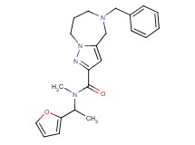 5-benzyl-N-[1-(2-furyl)ethyl]-N-methyl-5,6,7,8-tetrahydro-4H-pyrazolo[1,5-a][1,4]diazepine-2-carboxamide