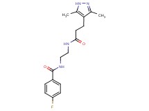N-(2-{[3-(3,5-dimethyl-1H-pyrazol-4-yl)propanoyl]amino}ethyl)-4-fluorobenzamide