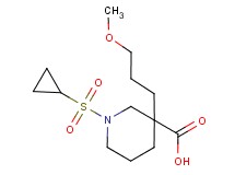 1-(cyclopropylsulfonyl)-3-(3-methoxypropyl)-3-piperidinecarboxylic acid