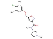 5-[(4-chloro-3,5-dimethylphenoxy)methyl]-N-methyl-N-(1-methyl-3-pyrrolidinyl)-3-isoxazolecarboxamide