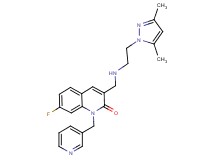 3-({[2-(3,5-dimethyl-1H-pyrazol-1-yl)ethyl]amino}methyl)-7-fluoro-1-(3-pyridinylmethyl)-2(1H)-quinolinone