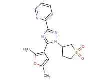 2-[5-(2,5-dimethyl-3-furyl)-1-(1,1-dioxidotetrahydro-3-thienyl)-1H-1,2,4-triazol-3-yl]pyridine