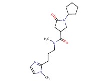 1-cyclopentyl-N-methyl-N-[3-(1-methyl-1H-imidazol-2-yl)propyl]-5-oxo-3-pyrrolidinecarboxamide