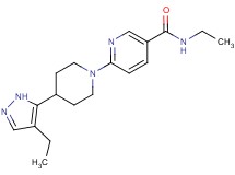 N-ethyl-6-[4-(4-ethyl-1H-pyrazol-5-yl)piperidin-1-yl]nicotinamide