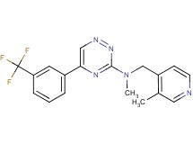 N-methyl-N-[(3-methyl-4-pyridinyl)methyl]-5-[3-(trifluoromethyl)phenyl]-1,2,4-triazin-3-amine