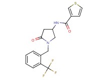 N-{5-oxo-1-[2-(trifluoromethyl)benzyl]-3-pyrrolidinyl}-3-thiophenecarboxamide