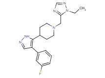 1-[(1-ethyl-1H-1,2,4-triazol-5-yl)methyl]-4-[4-(3-fluorophenyl)-1H-pyrazol-5-yl]piperidine