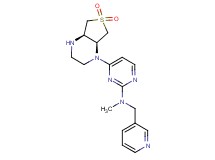 4-[(4aR*,7aS*)-6,6-dioxidohexahydrothieno[3,4-b]pyrazin-1(2H)-yl]-N-methyl-N-(pyridin-3-ylmethyl)pyrimidin-2-amine