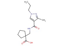 1-({[(3-methyl-1-propyl-1H-pyrazol-4-yl)carbonyl]amino}methyl)cyclopentanecarboxylic acid