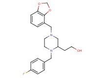 2-[4-(1,3-benzodioxol-4-ylmethyl)-1-(4-fluorobenzyl)-2-piperazinyl]ethanol
