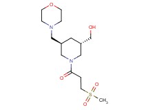 [(3S*,5R*)-1-[3-(methylsulfonyl)propanoyl]-5-(4-morpholinylmethyl)-3-piperidinyl]methanol