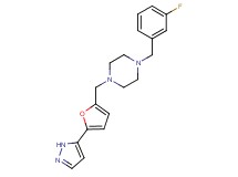 1-(3-fluorobenzyl)-4-{[5-(1H-pyrazol-5-yl)-2-furyl]methyl}piperazine