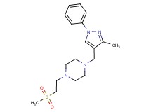1-[(3-methyl-1-phenyl-1H-pyrazol-4-yl)methyl]-4-[2-(methylsulfonyl)ethyl]piperazine