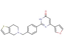 2-[4-(6,7-dihydrothieno[3,2-c]pyridin-5(4H)-ylmethyl)phenyl]-6-(3-furyl)pyrimidin-4(3H)-one