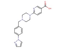 6-{4-[4-(1H-pyrazol-1-yl)benzyl]piperazin-1-yl}nicotinic acid