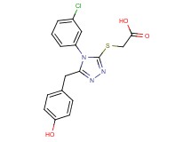 {[4-(3-chlorophenyl)-5-(4-hydroxybenzyl)-4H-1,2,4-triazol-3-yl]thio}acetic acid