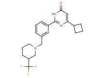 6-cyclobutyl-2-(3-{[3-(trifluoromethyl)piperidin-1-yl]methyl}phenyl)pyrimidin-4(3H)-one