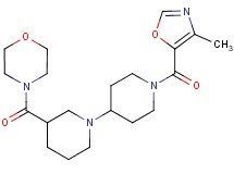 1'-[(4-methyl-1,3-oxazol-5-yl)carbonyl]-3-(morpholin-4-ylcarbonyl)-1,4'-bipiperidine