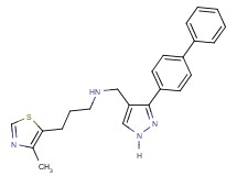 N-{[3-(4-biphenylyl)-1H-pyrazol-4-yl]methyl}-3-(4-methyl-1,3-thiazol-5-yl)-1-propanamine