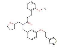 3-(2-methoxyphenyl)-N-(tetrahydro-2-furanylmethyl)-N-{3-[2-(3-thienyl)ethoxy]benzyl}propanamide