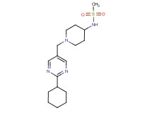 N-{1-[(2-cyclohexylpyrimidin-5-yl)methyl]piperidin-4-yl}methanesulfonamide