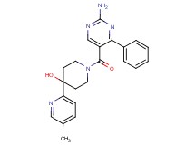1-[(2-amino-4-phenylpyrimidin-5-yl)carbonyl]-4-(5-methylpyridin-2-yl)piperidin-4-ol