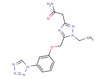 2-(1-ethyl-5-{[3-(1H-tetrazol-1-yl)phenoxy]methyl}-1H-1,2,4-triazol-3-yl)acetamide