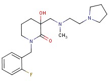 1-(2-fluorobenzyl)-3-hydroxy-3-{[methyl(2-pyrrolidin-1-ylethyl)amino]methyl}piperidin-2-one