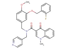 N-{3-[(2-fluorobenzyl)oxy]-4-methoxybenzyl}-1-methyl-4-oxo-N-(4-pyridinylmethyl)-1,4-dihydro-3-quinolinecarboxamide