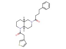 (4aR*,8aS*)-6-(4-phenylbutanoyl)-1-(3-thienylacetyl)decahydro-1,6-naphthyridine