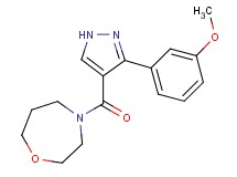 4-{[3-(3-methoxyphenyl)-1H-pyrazol-4-yl]carbonyl}-1,4-oxazepane