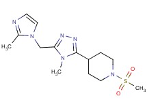4-{4-methyl-5-[(2-methyl-1H-imidazol-1-yl)methyl]-4H-1,2,4-triazol-3-yl}-1-(methylsulfonyl)piperidine