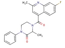 4-[(7-fluoro-2-methyl-4-quinolinyl)carbonyl]-3-methyl-1-phenyl-2-piperazinone