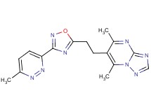 5,7-dimethyl-6-{2-[3-(6-methyl-3-pyridazinyl)-1,2,4-oxadiazol-5-yl]ethyl}[1,2,4]triazolo[1,5-a]pyrimidine