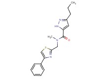 N-methyl-N-[(4-phenyl-1,3-thiazol-2-yl)methyl]-3-propyl-1H-pyrazole-5-carboxamide