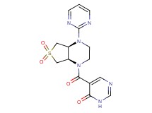 5-{[(4aS*,7aR*)-6,6-dioxido-4-pyrimidin-2-ylhexahydrothieno[3,4-b]pyrazin-1(2H)-yl]carbonyl}pyrimidin-4(3H)-one