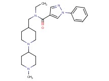 N-ethyl-N-[(1'-methyl-1,4'-bipiperidin-4-yl)methyl]-1-phenyl-1H-pyrazole-4-carboxamide